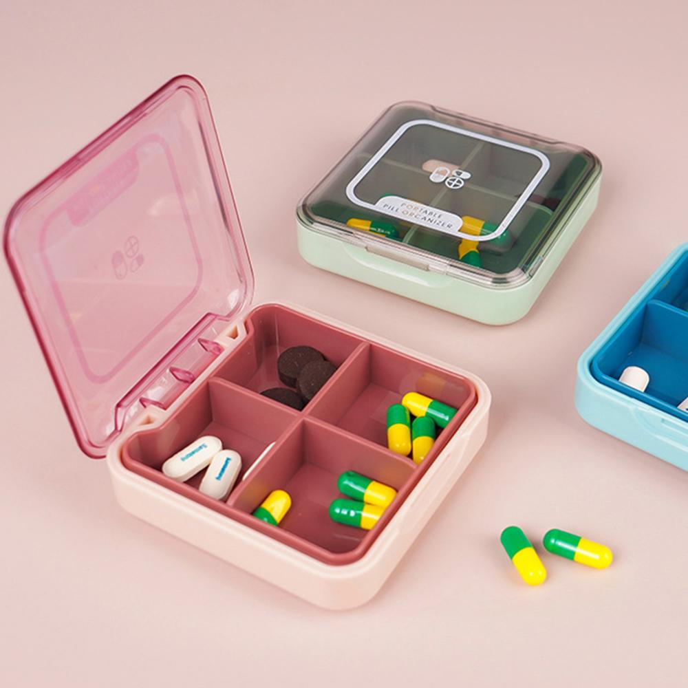 Medicine Storage Box Portable Sealed Dust-Proof Medicine Box Carry With You Divided Tablet Box Divided Packaging