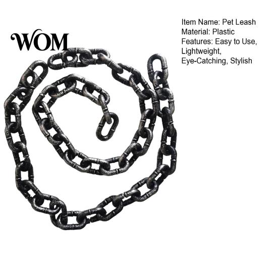 Pomeranian Leash Giant Chain Dog Leash, Lightweight Plastic Pet Looks Like Comfortable Iron Chain, Stylish Big for Small Dogs Photo Props Heavy-duty