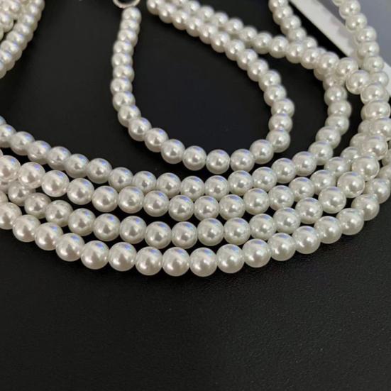 Mobile Phone Lanyard with Adjustable Chain Faux Pearl Beaded Crossbody Necklace Strap Anti-lost Wrist Strap for Phone Case Accessories