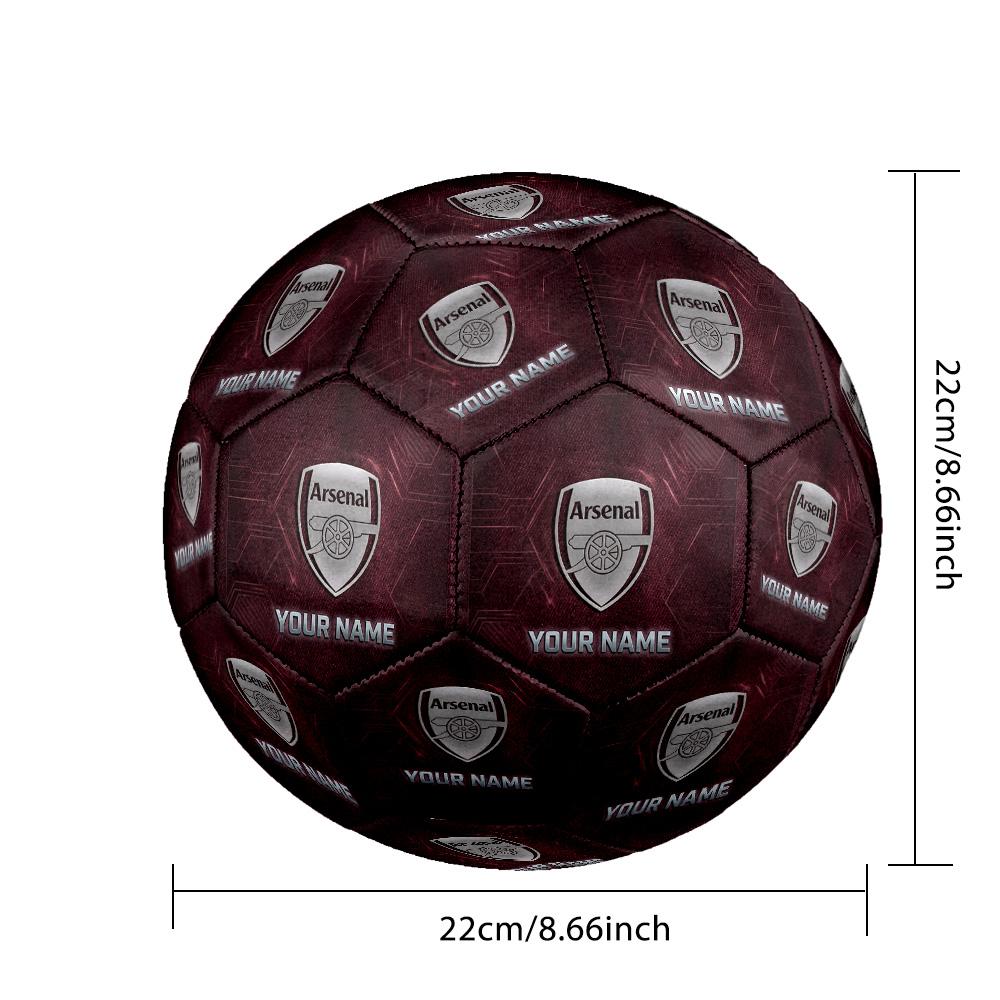 Size 5 Football Custom Name Text, Outdoor Training Soccer BallArsenal FC