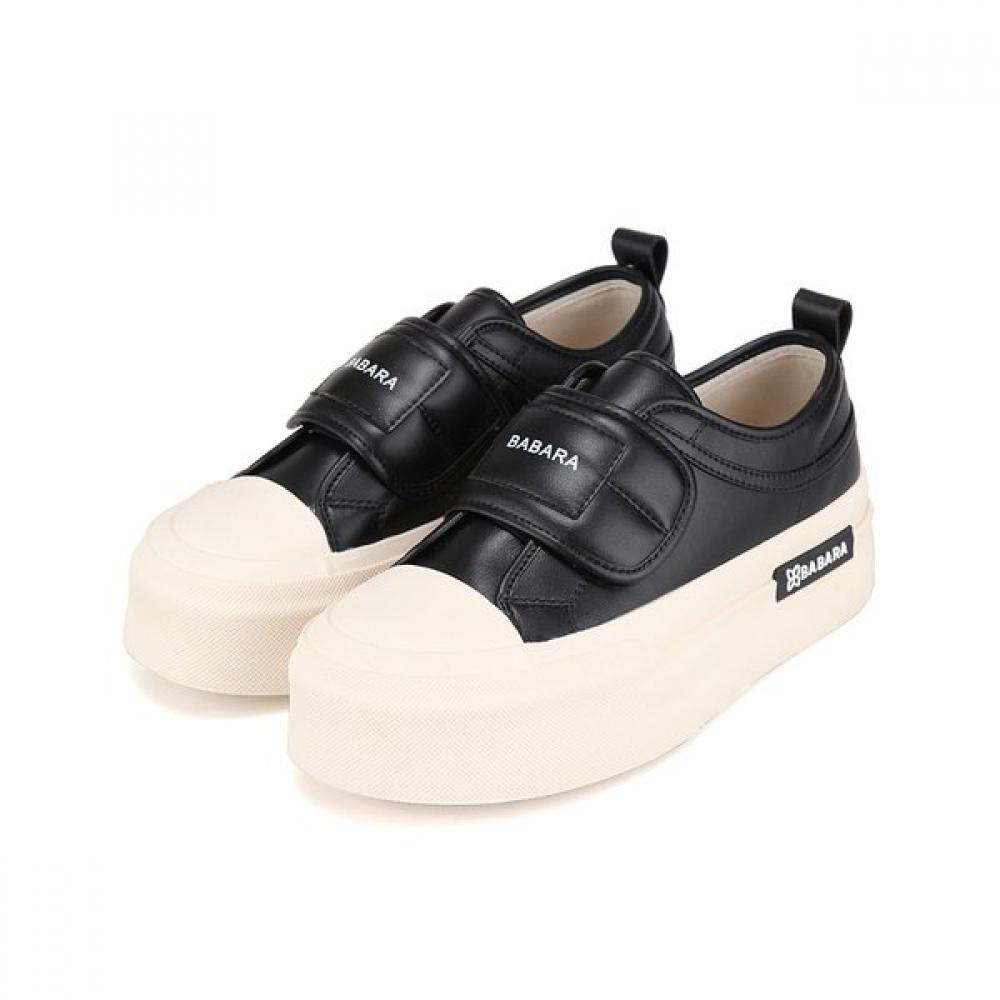 Barbara Leather Velcro Women S SneakerS 4cm Bbi165bk 230mm