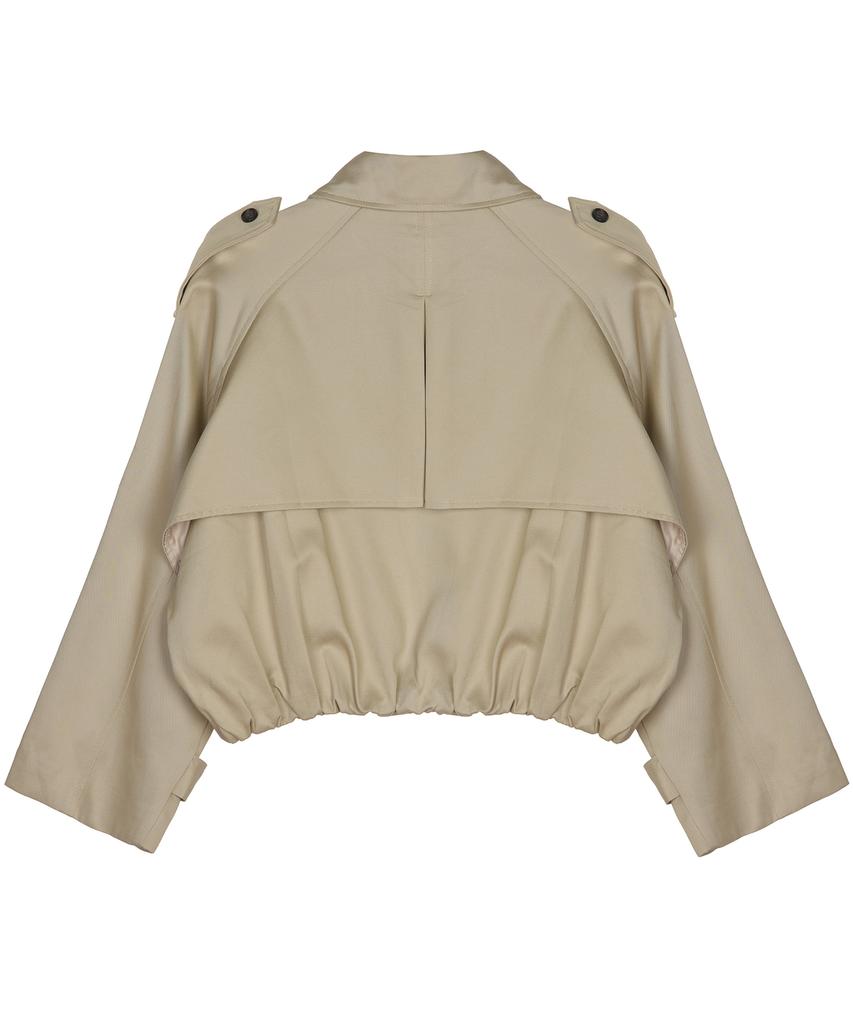 NICK&NICOLE Washed Cotton Trench Jacket_Beige