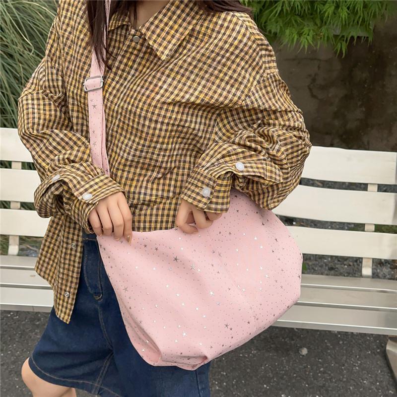 Women's Large Capacity Wave Dot Crossbody Bag Commuter Shoulder Bag