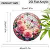 Acryl Rosa Rose Libelle Sonnenfänger Buntglas-Effekt Fensterhänge-Ornament Blumenliebhaber Geschenke