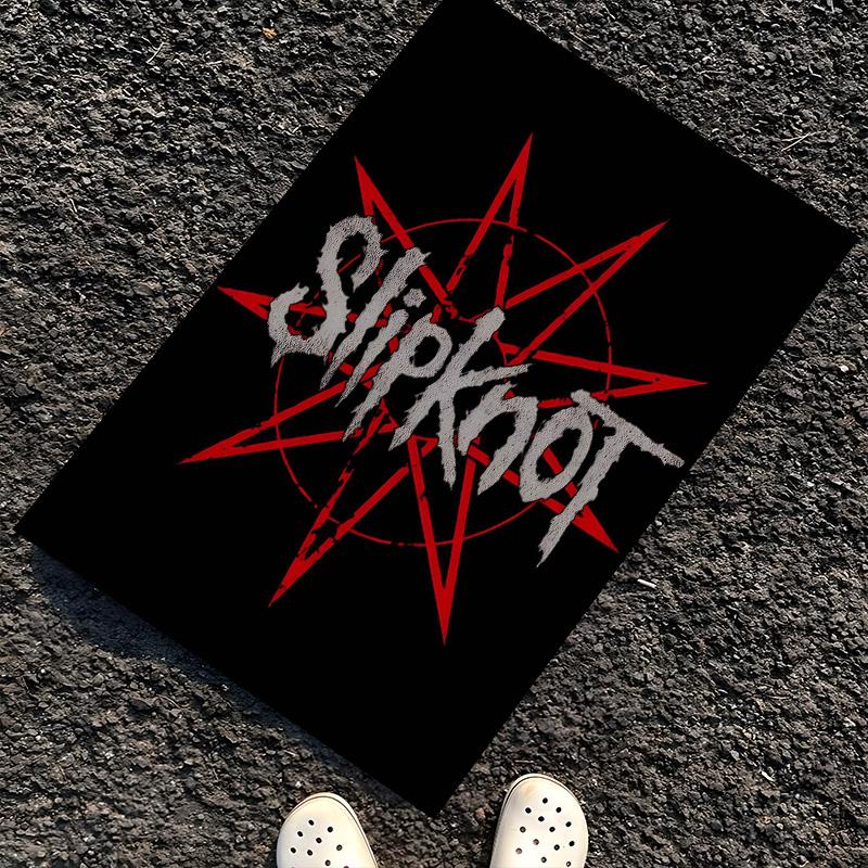 Slipknot Polyester Teppich, Weiche Indoor Matte für Bürostuhl, Wohnzimmer, Schreibtisch - Dekoratives Home Office Teppich Design