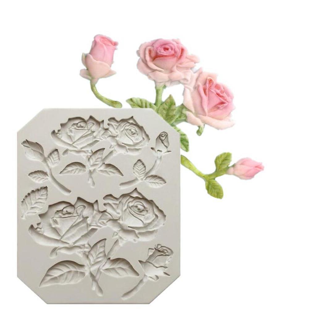 Silicone Mold Rose flower shaped soft candy cake mold chocolate soft candy tool baking appliances