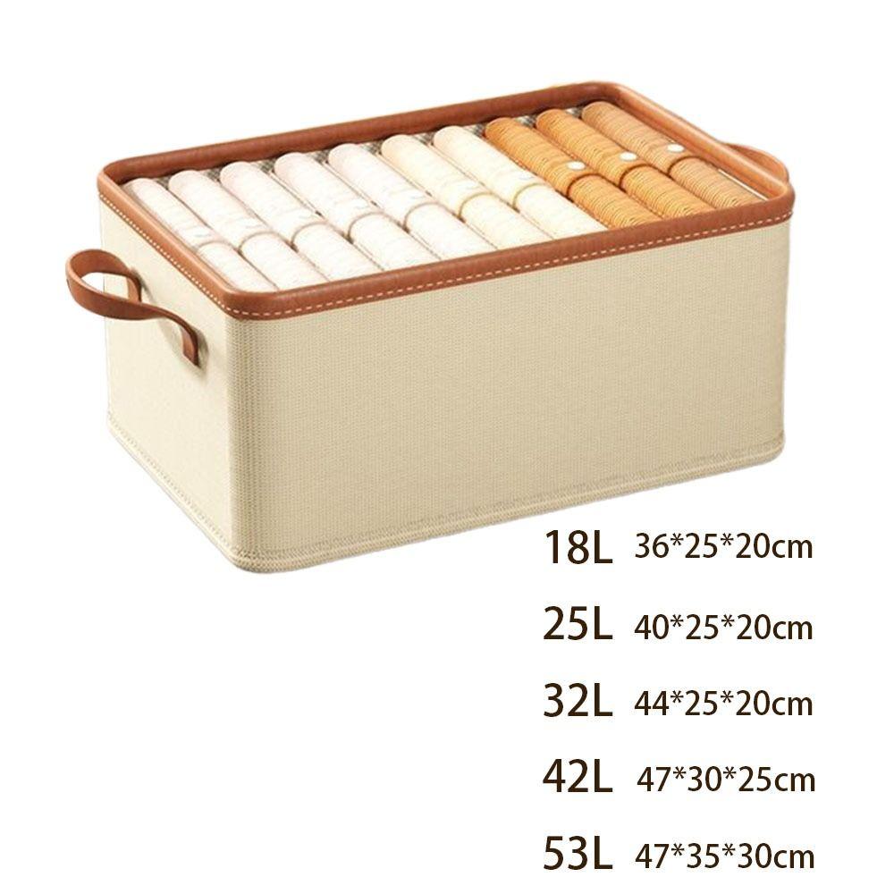 Foldable Clothing Storage Box Separation Wardrobe Clothes Storage Box Household