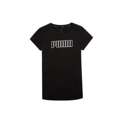 Logo Lässiges Atmungsaktives Kurzarm-T-Shirt Damen Tops Schwarz 671603-01