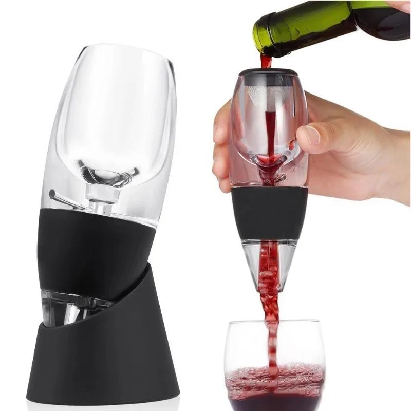 Portable Red Wine Decanter Aerator Bernoulli Air Magic Aerator Red White Wine Whisky Quick Decanter Equipment Bar Accessories