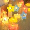 10LED Fairy Light Bedroom Decor Rainbow For Party Battery Powered 150cm Lights String Star&Cloud