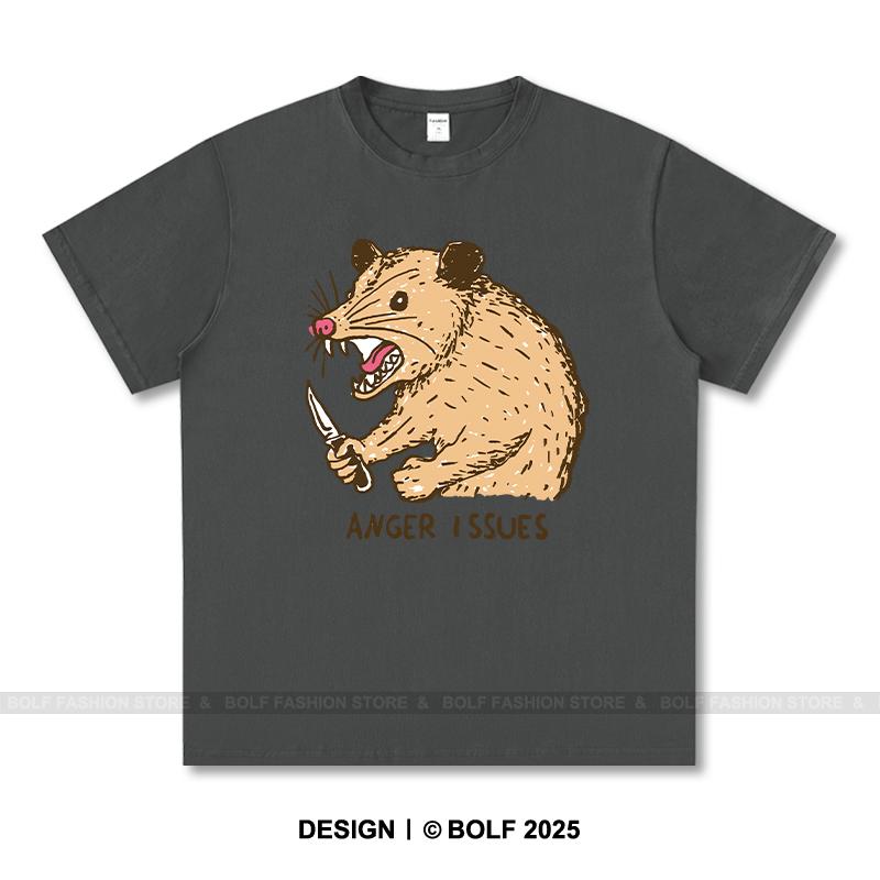 Women's Anger Issues Printed T-Shirt 100% Cotton Oversized Edgy Graphic Tees for Men Summer Tops Punk Streetwear