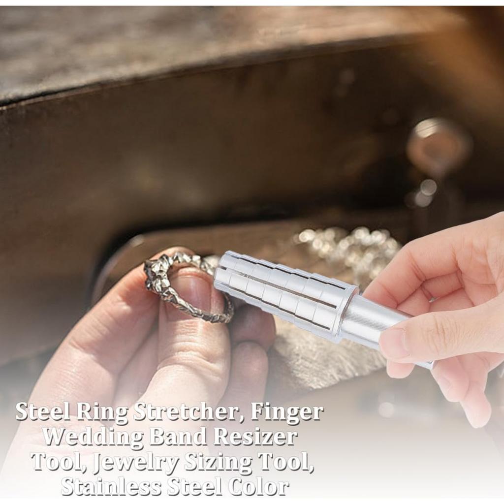 Een set van drie ringverruimers met een kernas voor ringen maat 7-14 voor ringdraaien en fabricage ringvormgereedschap