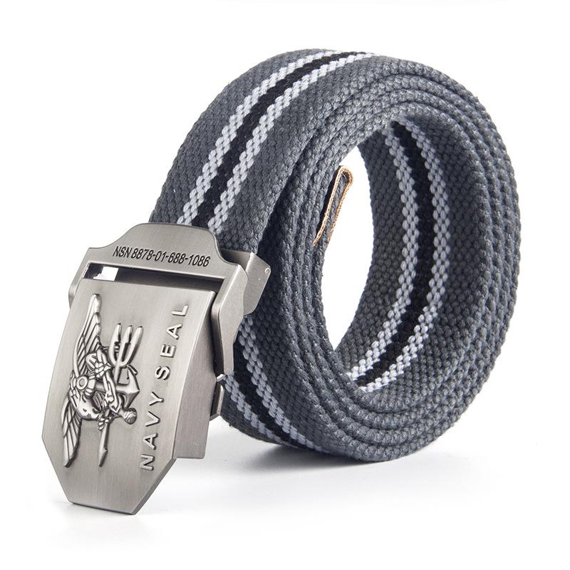Navy SEALs US Canvas Waist Belt Men's Leather Belt