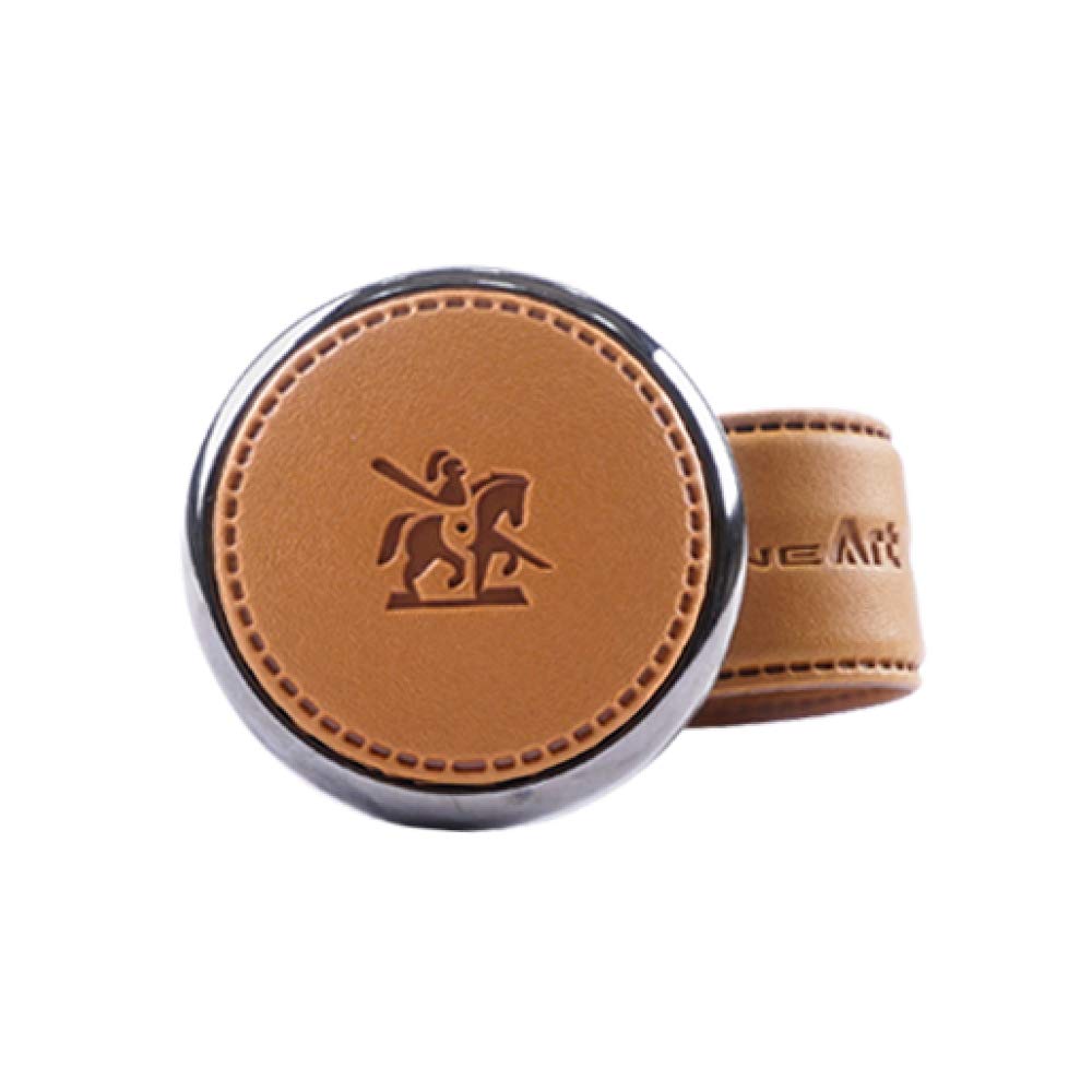 

Leather Power Knob Vehicle Steering Wheel Perfect for Cars and Trucks (Orange Brown) - Spinner,