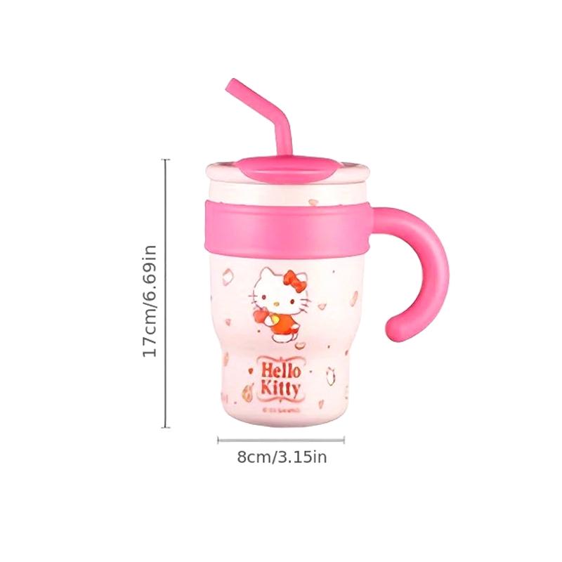 Cartoon Stainless Steel Water Cup Cute 700Ml Insulated Water Bottle Large Capacity Straw Thermos Cup Drinkware