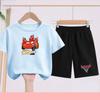 Children Aged 3 to 14 Summer Fashion T-shirt set Children Disney Car Print T-shirt + shorts Girl Boy Casual Tops Toddler Clothes