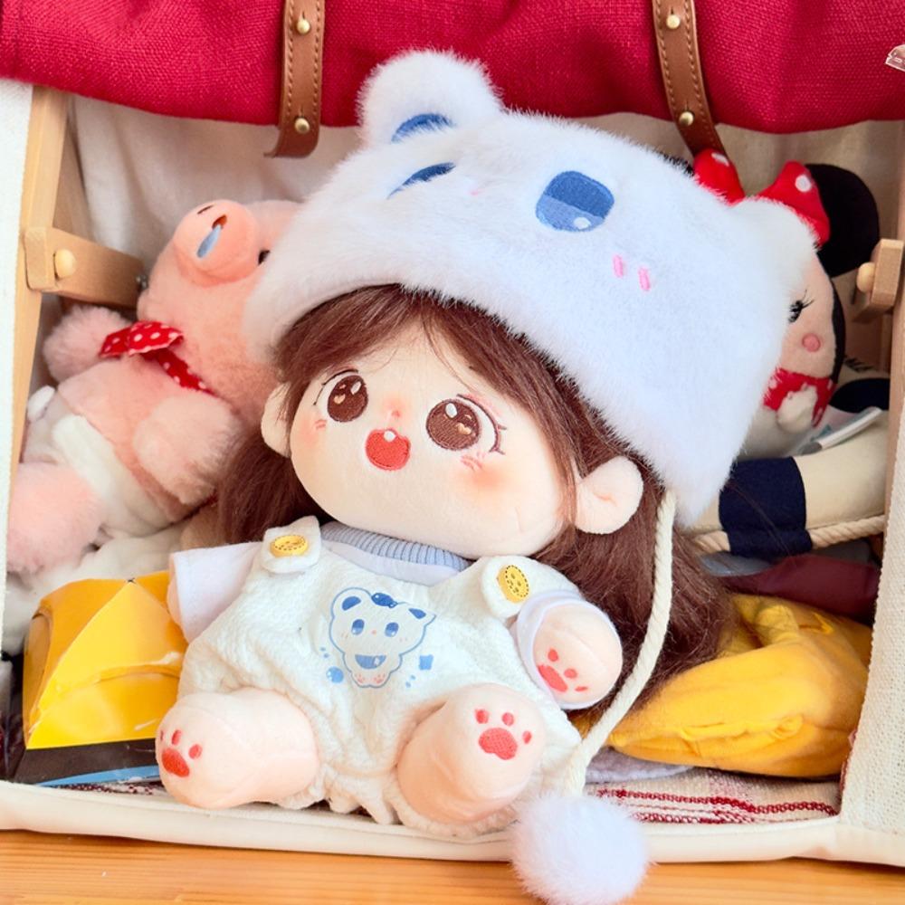 Yellow Duck 20cm Cotton Doll Clothes Plush Hat Doll Dress Up Set  Doll Accessories