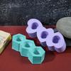 3 Hole Candle Holder Mold Flower Heart Candlestick Silicone Mould Concrete Resin Cast Molds for Wedding Valentines Day