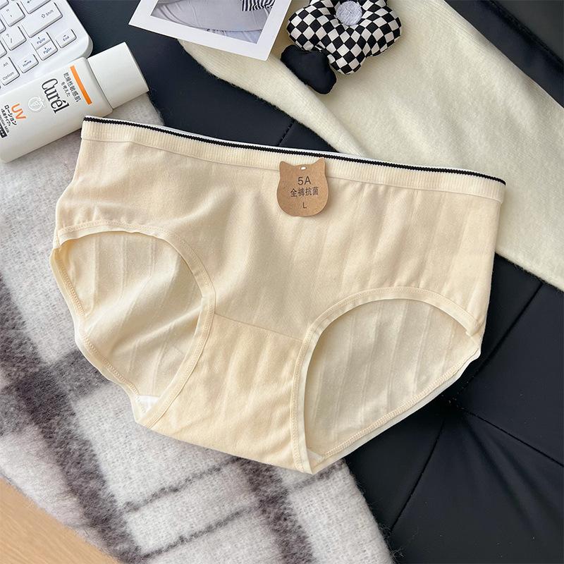 

Женское хлопковое нижнее белье Удобное мягкое нижнее белье с принтом Хлопковое нижнее белье средней посадки для женщин XL