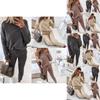 Cozy Women 2 Piece Tracksuit Set With Long Sleeve Sweatshirt And Long Pants