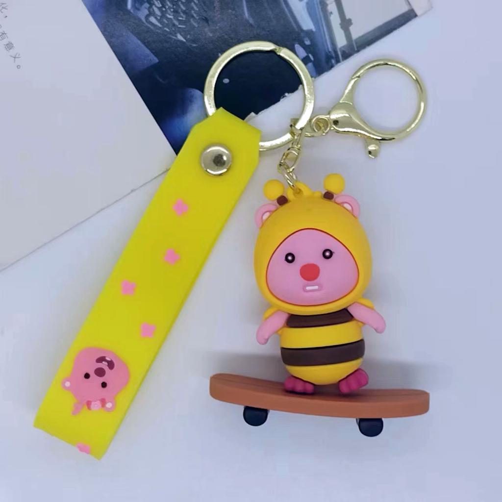 Creative Cartoon Doll Sports Beaver Keychain Bag Car Keychain Accessories Gift Wholesale Kawaii Cute Personalized Gifts Fashion