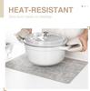 Popular square cloth pattern placemat waterproof and oil-proof table mat thermal insulation mat leather premium hotel meal