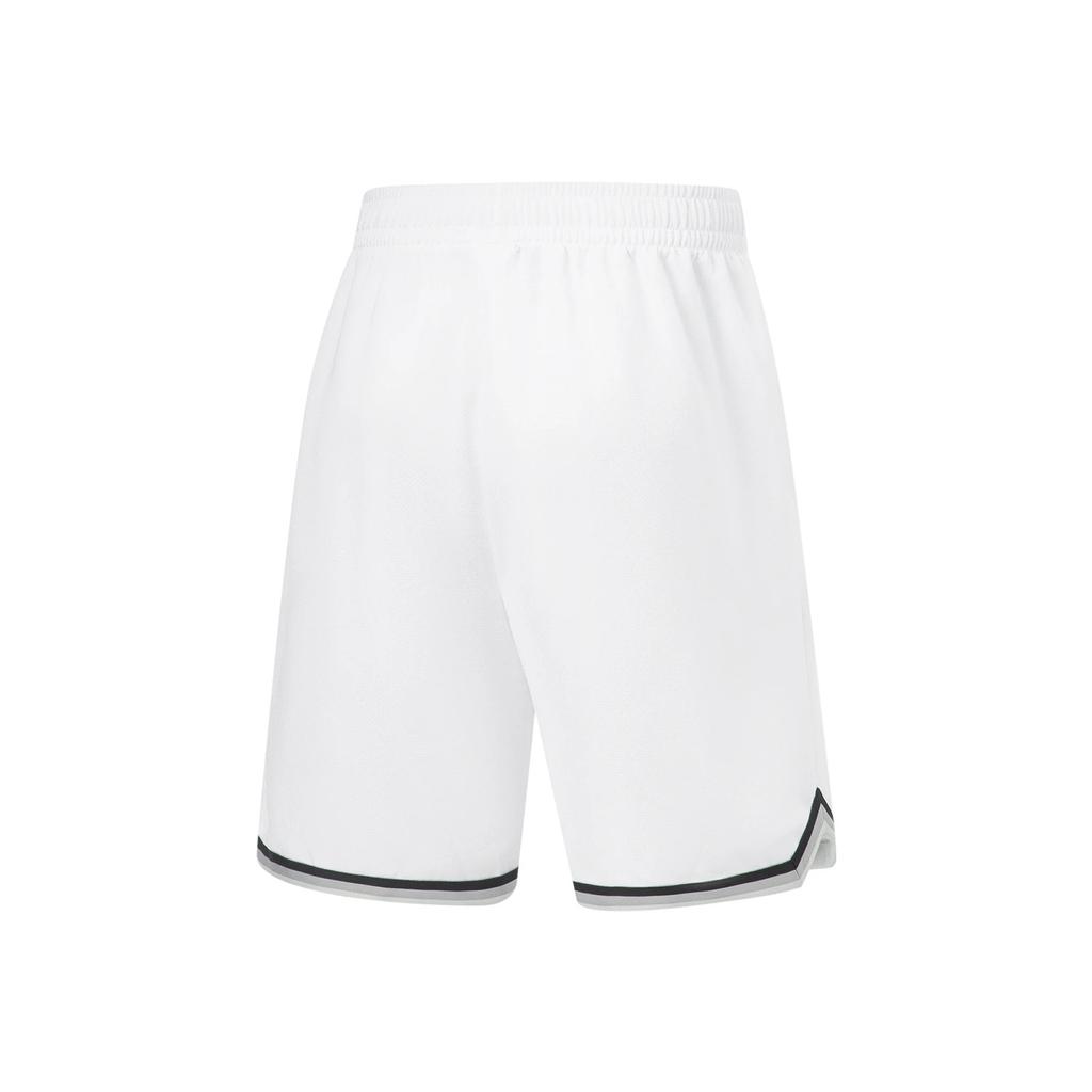 Li Ning CBA Series Letter Logo Printed Round Neck Vest And Shorts Set Basketball Set Men Sportswear Standard-White AATT027-3