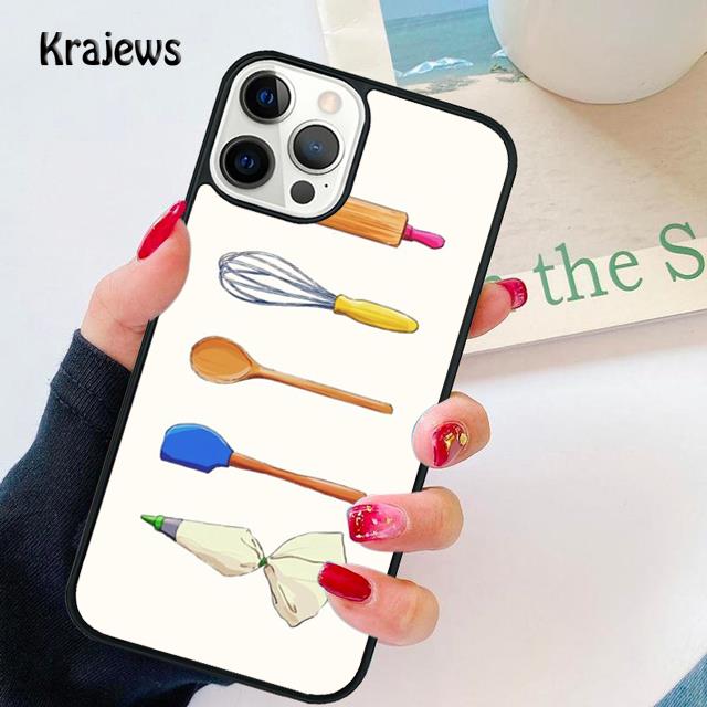 Baking Cooking Utensils Chef soft Phone Case Cover For iPhone 17 Air 16 15 14 plus 12 13 pro max coque Fundas