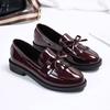 Fashion Women's 2025 New Thick Soled Patent Leather Casual Single Shoes Fashionable and Versatile British Style Flat Leather Shoes
