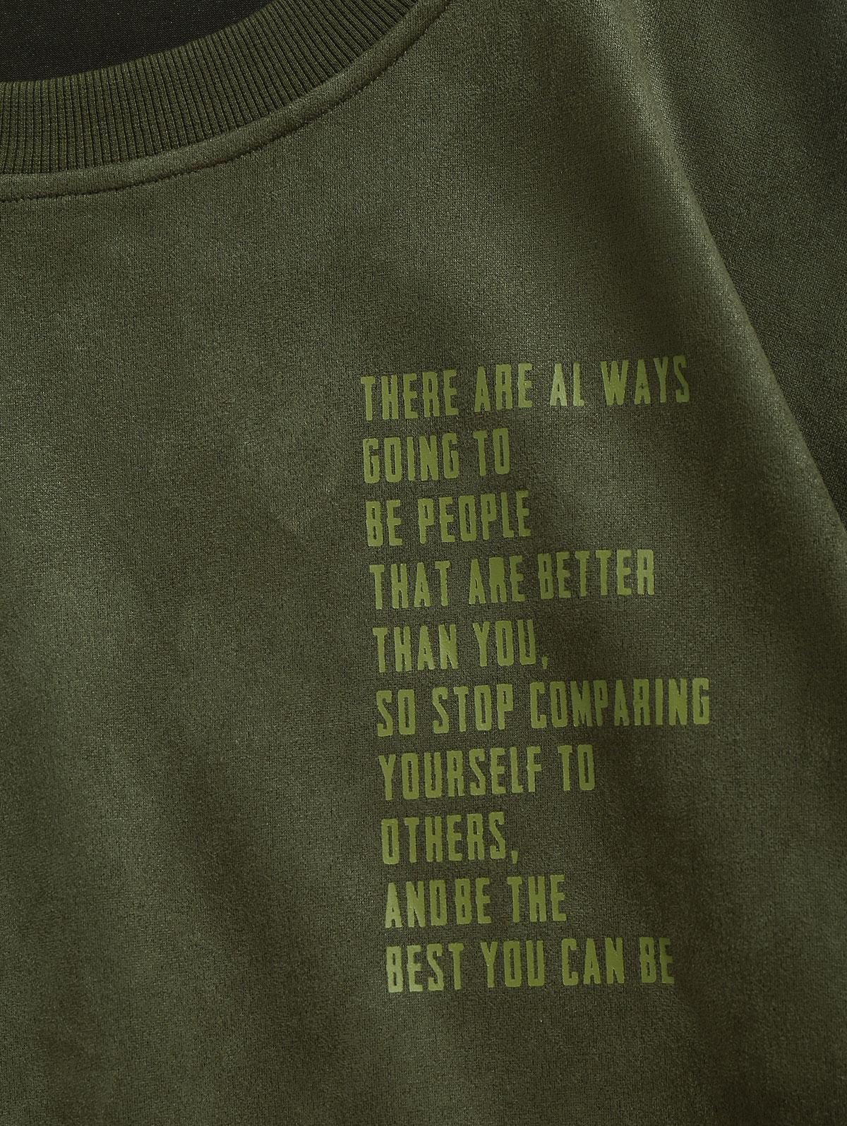 ZAFUL Мужская повседневная толстовка из искусственной замши с заниженной линией плеч — фото 3