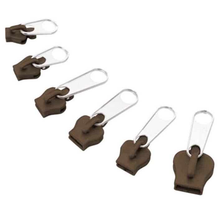 

Kit de réparation de fermeture éclair - VVIKIZY - 6 pièces - Métal et plastique - 3 tailles - Facile à utiliser