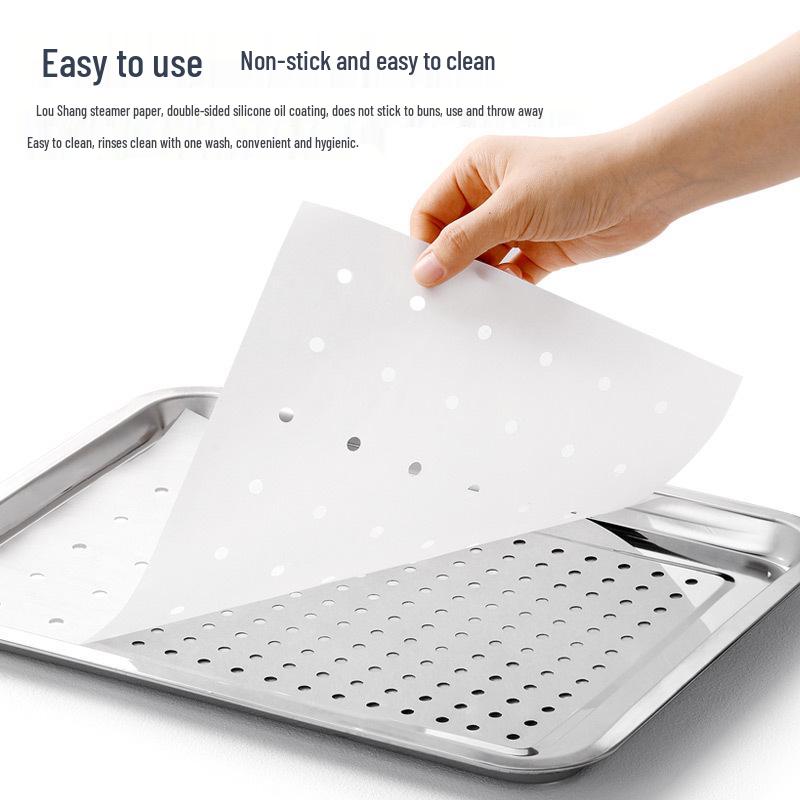 Rectangular Disposable Steamer Tray Paper Pads for Commercial Use