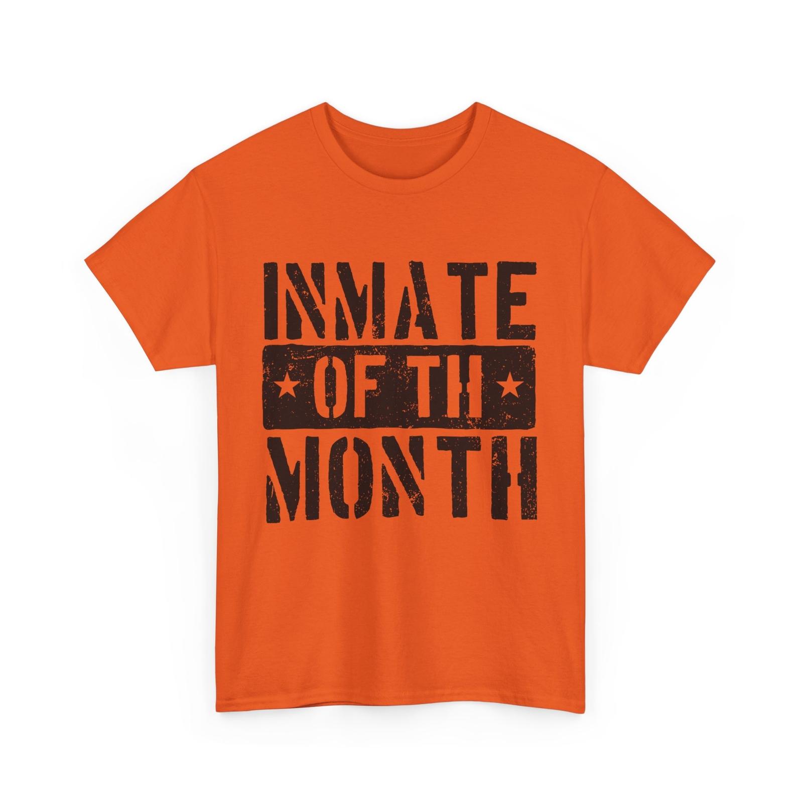 Prison Inmate Tee, Inmate Of The Month Prisoner Costume Inmate County Jail Shirt XXL