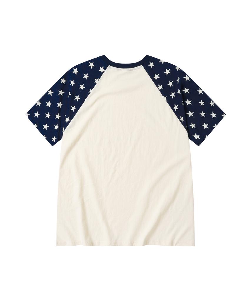 AMOU Always Star Reglan T-Shirts Blue