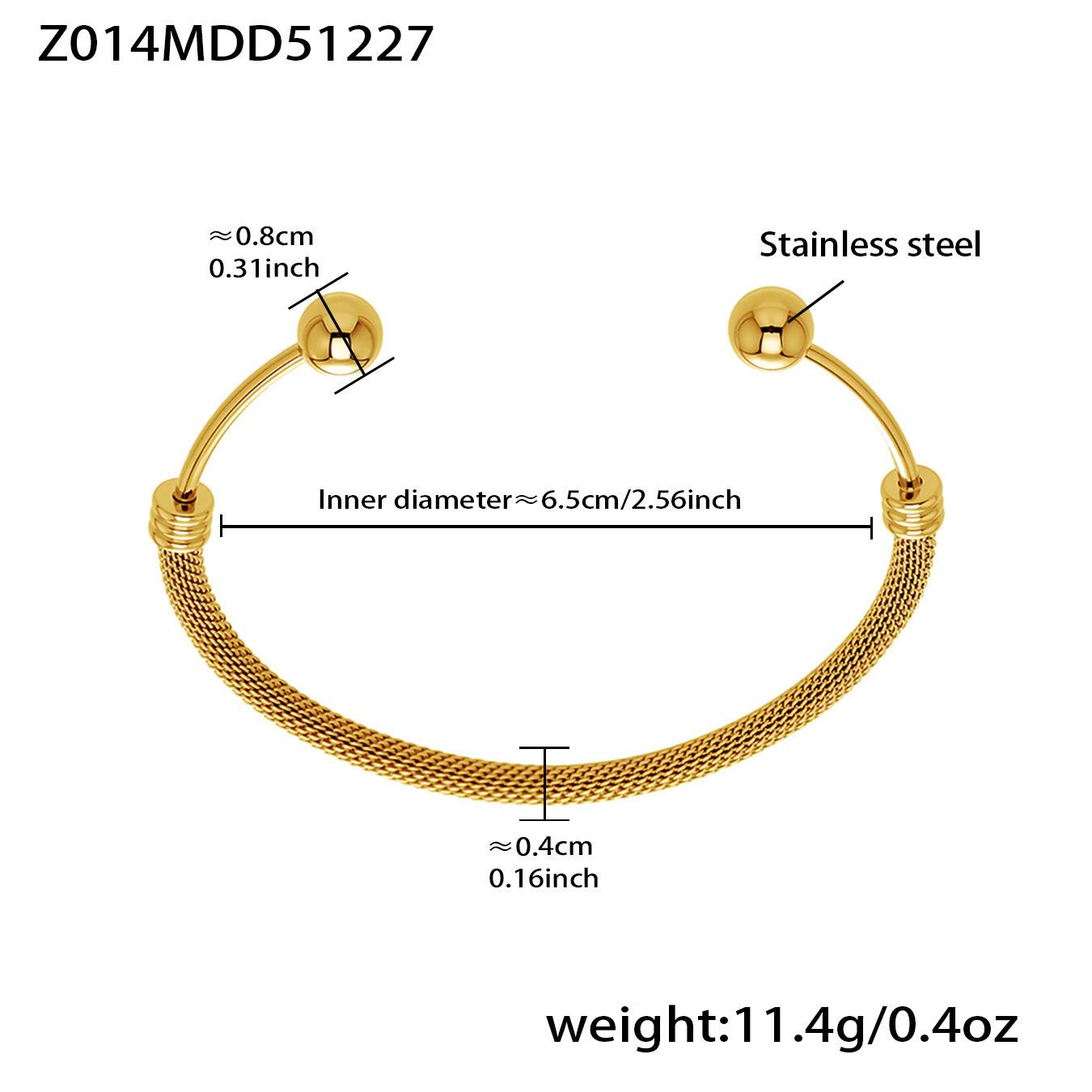 18K Gold Plated Geometric Heart Bracelet Set for Women - Stainless Steel, Simple Hollow-Out Design