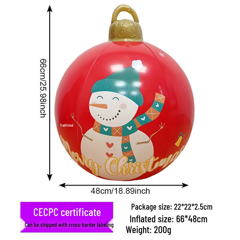 New Inflatable Christmas Ball for Outdoor Courtyard Decor and Party Decorations