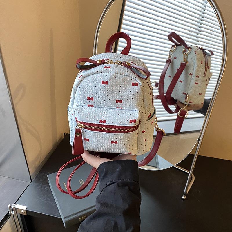 

Sweet Bow Backpack Women s Summer New Fashion Trendy Commuter Travel Small Backpack синій