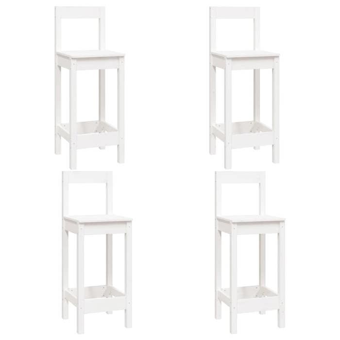 VidaXL Bar Set 5 Pcs Bistro Furniture Set Dining Room Furniture Kitchen Pub Furniture Indoor White 3124743
