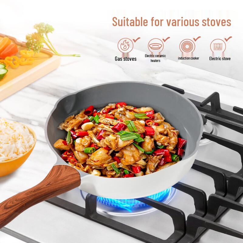Zhi Shi 28cm Ceramic Non-stick Deep Frying & Stir-fry Pan
