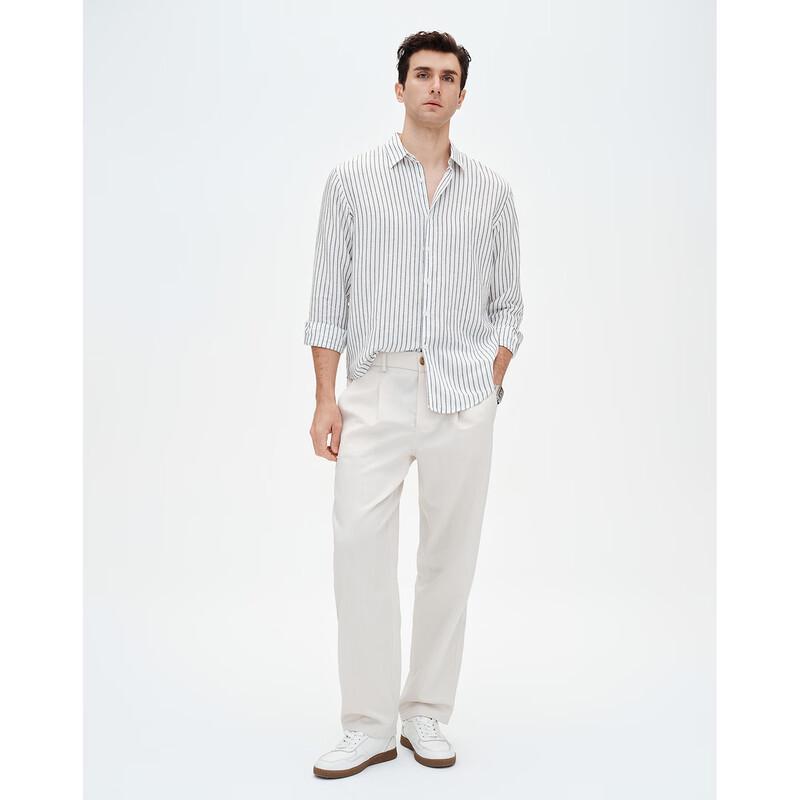 GIOVANNI VALENTINO Men's Striped Long-Sleeve Shirt