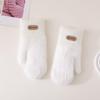 Women's Winter Faux Mink Fur Hand-Knitted Wool Gloves with Velvet Lining - Stylish and Warm