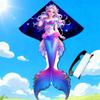 Pearl Mermaid Princess Cartoon Kite for Kids