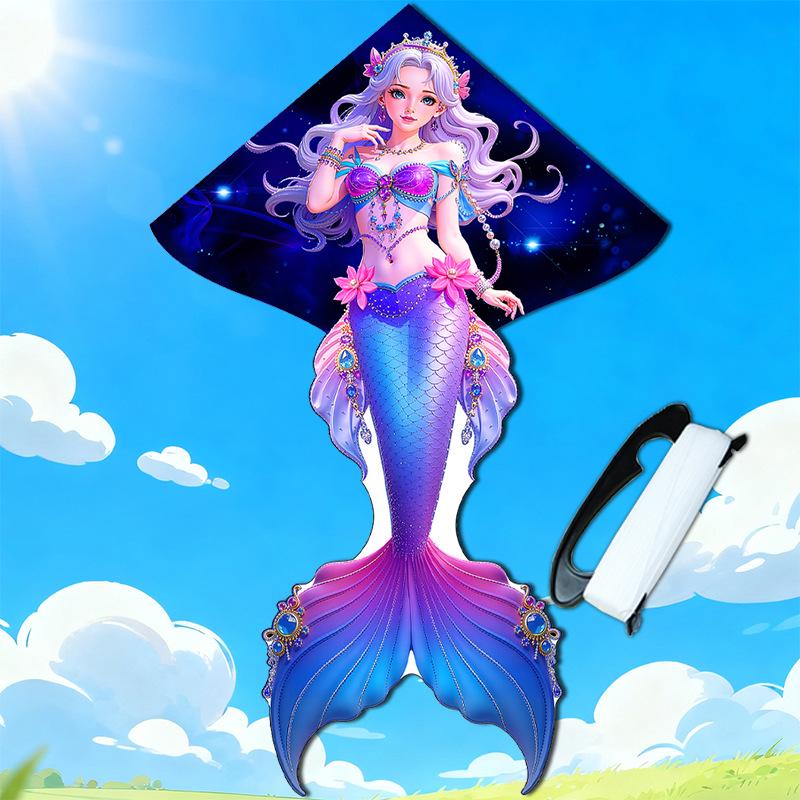 Pearl Mermaid Princess Cartoon Kite for Kids