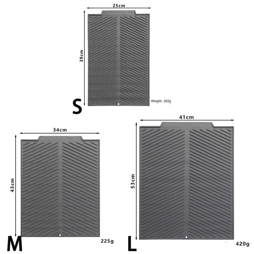 S/M/L Silicone Draining Board Mat Foldable Table Heat Insulation Pad  for Kitchen Pot Cup