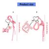 Braided Rope Bag Charm Lovely Heart Keychain Handbag Pendant Ornaments Bows Keyrings Fashion Keyholders