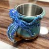 Ocean Octopus Coffee Mug Handmade 3D Octopus Tea Cup Octopus Tentacles Beard Mug Artistic Ocean Creature Mug