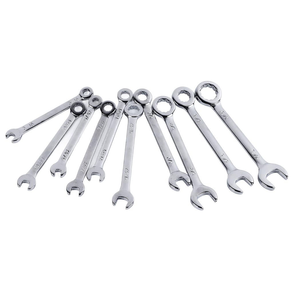 10PCS Mini Maulschlüssel-Set Stahl Zoll Gabelschlüssel Kleines Schraubenschlüssel-Set zum Reparieren Montieren