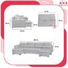 Varius BIG Corner Sofa Bed with Sleeping Containers Family Furniture Gray