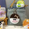 Cute Fluffy Plush Duck Keychain with Bow Pearl Decor Fashion Bag Pendant Accessory for Teens Holiday Gift
