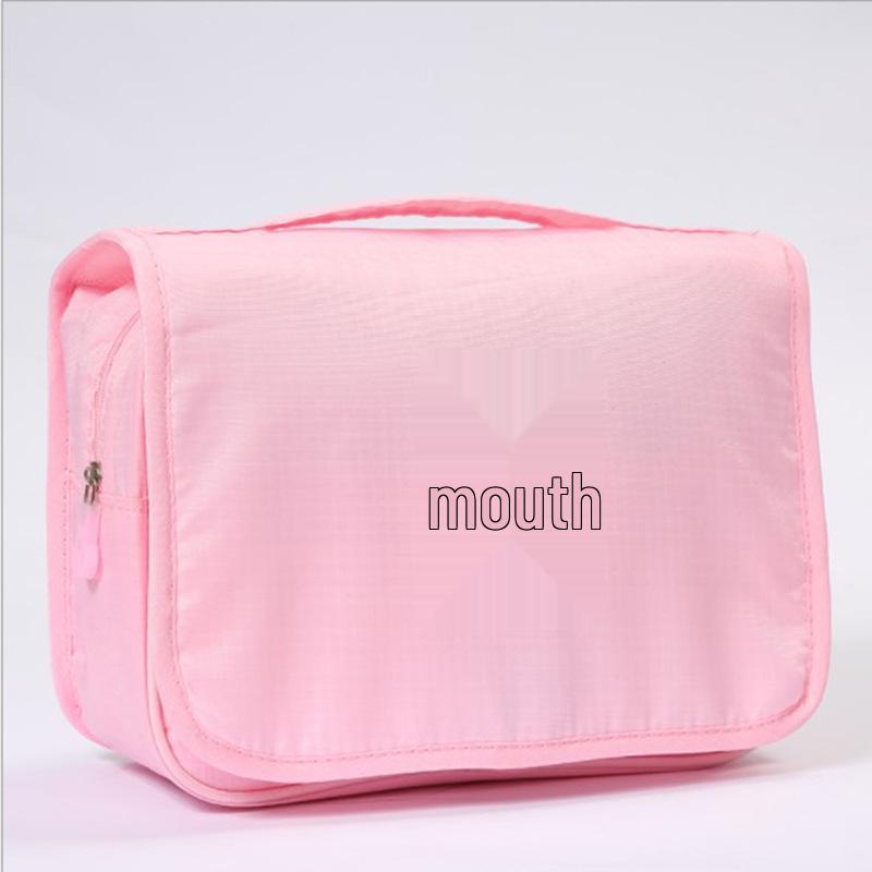 Large Portable Oxford Cloth Foldable Toiletry Bag with Hook for Travel and Business